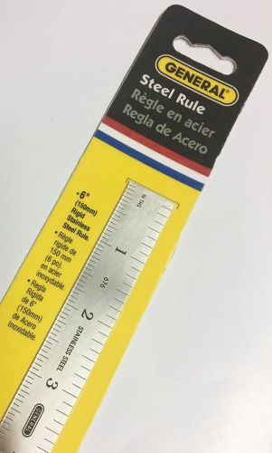NEW General Tools 676 6&#034;/ 150MM Precision Rigid Stainless Steel Rule Ruler