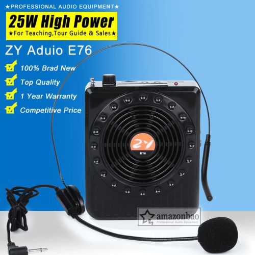 Portable Waistband Amplifier Voice Booster Loud Teaching Speaker Mic MP3 FM USB