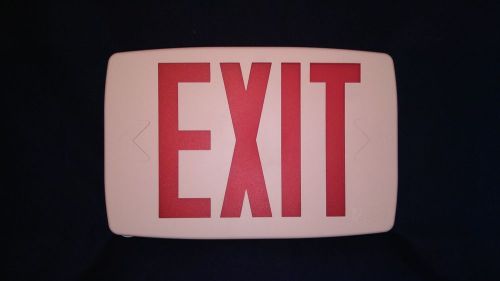 Lithonia lighting led exit sign white thermoplastic led exit single stencil face for sale