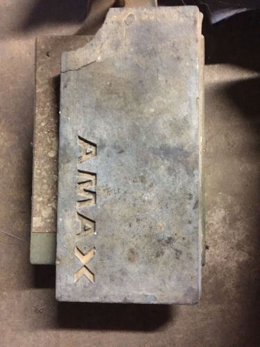 VINTAGE AMAX ZINC INGOT 54 Lb  OLD INDUSTRIAL LOFT GARDEN DECOR