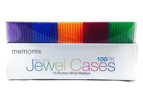 Memorex Slim Jewel Cases - Pack of 100 - Multi Color