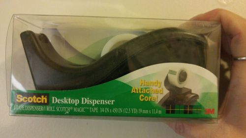 Scotch desktop tape dispenser with attached core for sale