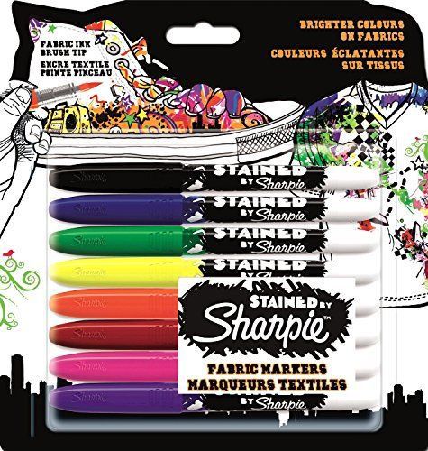 Sharpie Stained Fabric Marker - Assorted Colours, Pack of 8