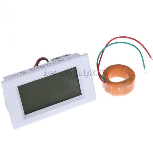 AC 80-300V 0-100.0A Digital LCD Voltage Meter Ammeter Voltmeter-White