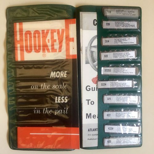 9 Vintage ATLANTIC SERVICE CO. HOOK-EYE Meat Saw Blades Salesman Samples Kits