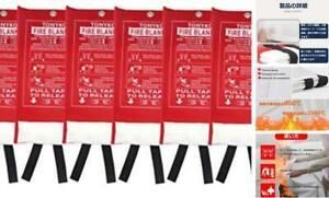 Emergency Fire Blankets , Flame Retardant Protection and Heat White(6PACK)