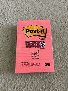 Post-it Super Sticky Pads in Red/Green/Blue 4 x 6, 90/Pad 3 Pads/Pack