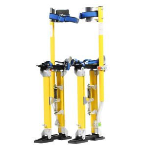 18&#034;-30&#034; Yellow Mag Pros Magnesium Drywall Stilts Building Materials holds 228lbs