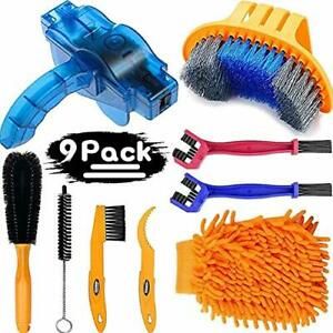 focopot Bicycle Cleaning Tools Set 9PCS Bike Clean Brush Kit Including Bike C...