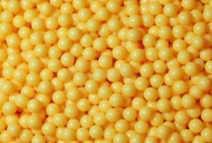 Industrial plastic 4 mm Yellow balls for sewing machine 40 pieces