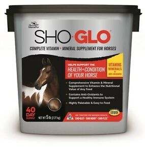 Sho Glo Horse Equine Vitamin Minerial Supplement Shiney Coat 5 Pounds