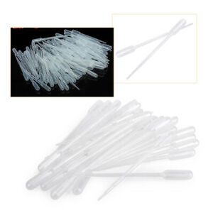 100Pcs 1ml Graduated Disposable Pasteur Plastic Eye Dropper Set Experiment Tool