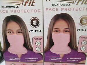 2 Copper Fit Guardwell Face Protector Pink Youth New PINK COLOR
