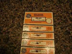 Lot of 4 GE GE-62 NPN SILICON TRANSISTOR NOS