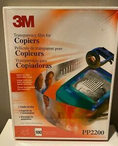 3M Transparency Film for Copiers PP2200 100 Sheets 8.5 x 11  - NEW &amp; SEALED