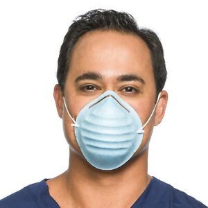 Halyard 00152 Standard Cone Mask With Headband - Blue BOX OF 50(Damaged Box)