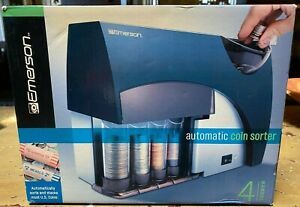 Emerson Automatic Coin Sorter 4 Barrel Battery Operated NIB SEALED