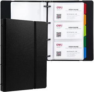 Deli Business Card Book Holder, Journal Business Card Organizer, Name Card Book