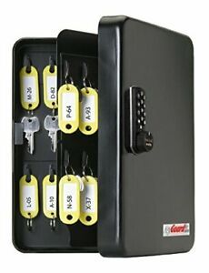 KeyGuard SL-8548-E Electronic Key Cabinet 48 Hook Black Finish