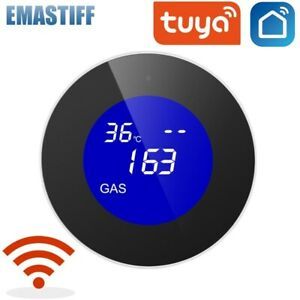 Tuya LCD Display WiFi LPG Gas Leak Sensor Fire Alarm Security Detector APP Smart
