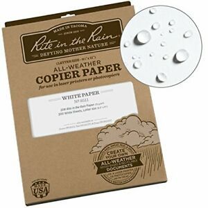 Rite in the Rain All-Weather Copier Paper 8 1/2&#034; x 11&#034; 20# White 200 Sheet Pa...