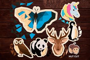 Animals Puzzles Bundle SVG Laser cut files for Glowforge, Cricut, Multi-layer