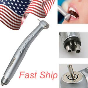 Dental High Speed E-generator Fiber Optic LED Handpiece Standard Push 4 Hole FDA