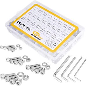 Hex Socket Head Screws Set 304 Stainless Steel Assorted Screws M3 M4 M5 M6 Screw