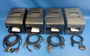 Lot of 4 Epson M253A TM-H6000IV Receipt Printers w Check Validation