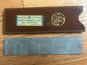 Vintage General Electric Co. Metal Surface Roughness Scales In Leather Case