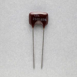 CD19FD252JO3 (10pcs) Silver Mica Capacitor 2500pF ±5%, 500V, HiFi Audio/RF, NOS