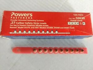 QTY 10x10 Powers 50630 .27 caliber #5 RED powder actuated loads