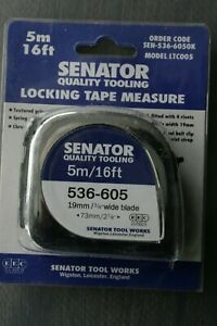Senator 5M Locking Tape Rule - Chromed Custodia 19mm Blade - 536-605
