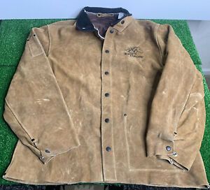 black stallion leather welding jacket mens size XL