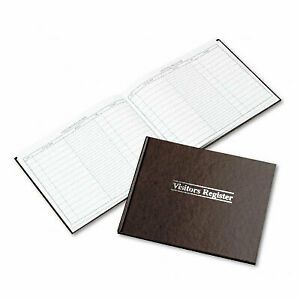 Wilson Jones S490 Visitor Register Book  Red Hardcover  112 Pages  8-1/2 x 11-1/