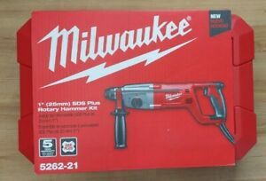 MILWAUKEE 5262-21 SDS PLUS 1&#034; ROTARY HAMMER DRILL KIT NEW-OPEN BOX