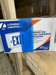 Lithonia Lighting LQC 2 R Black/Brushed Face Die-Cast LED EXIT Sign 120/277V