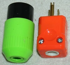Leviton Wire Male Plug And Bryant Female Plug: 15 Amp Nema 5 - 15 Pole