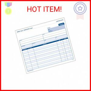 Adams Invoice Book, 2-Part Carbonless, 8-1/2&#034; x 7-7/16&#034;, 50 Sets per Book (N …