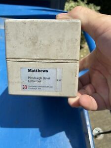 MATTHEWS PITTSBURGH BEVEL Letter SET 3/16&#034;