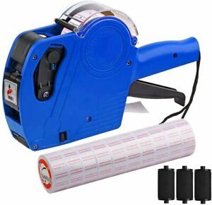 MX-5500 8 Digits Price Tag Gun with 5000 Sticker Labels 3 Ink Refill Label Maker