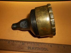 Antique - Vintage Grease Cup - 2 1/8 inch cap - 1/2 inch Male Thread- Brass Cap