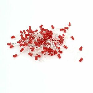 110 Pieces Straw Hat 3mm Diameter Red LED Lamp Light Emitting Diodes DC 2V
