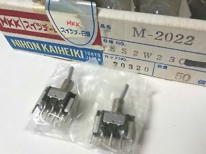 NKK Nihon M-2022 Miniature Lever Toggle Switch 6A 125Vac Solder - Lot of 2