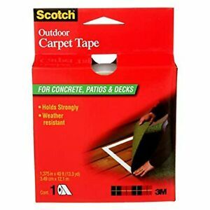 Scotch Outdoor Carpet Tape for Concrete, Patios &amp; Decks, 1.3 in x 13 yd, 1 Roll