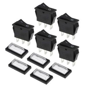 Rocker Switch W Waterproof Case Toggle Switch ON/ON AC250V/15A 125V/20A 5pcs