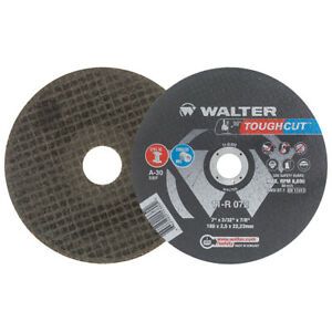 Walter 11R072 7x3/32x7/8 TOUGHCUT Cut-Off Wheels Type 1 Grit A30 25 pack