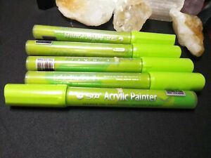 Paint Marker Pens Sealed Green For Multi Surfaces  Set of 5