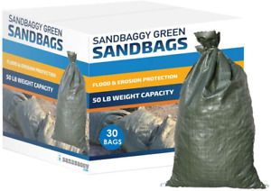 Sandbaggy - Empty Poly Sandbags W/UV Protection -14&#034; x 26&#034; Military Grade 30 Bag