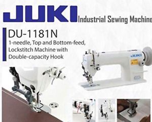 New Juki Du-1181 Single Needle Walking Foot Complete W/ K.D. Stand  Servo Motor